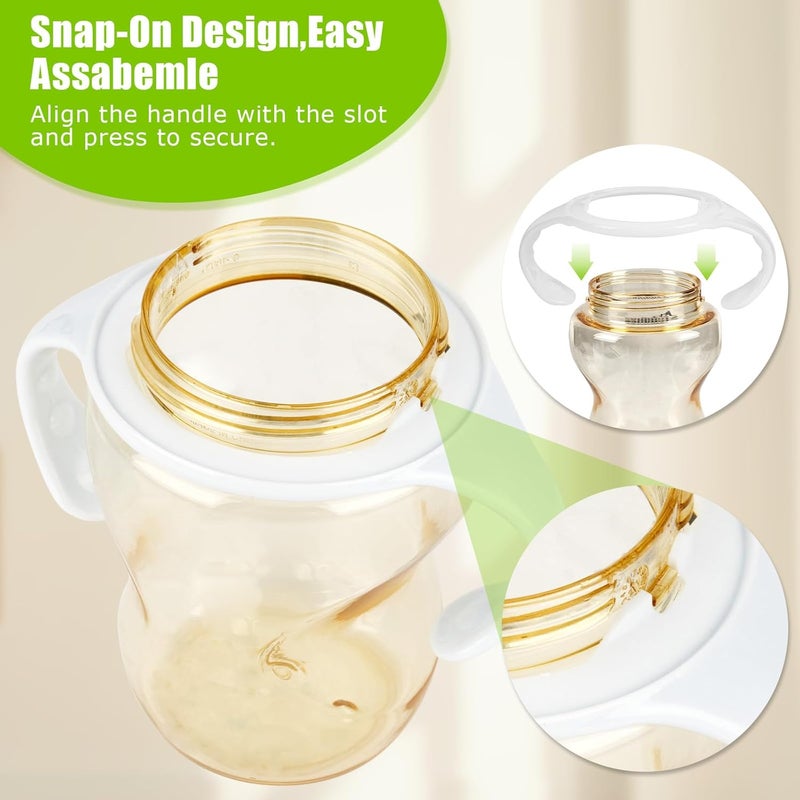 joyfeed 6 Pack Baby Bottle Handles for Tommee Tippee Baby Bottles, Easy Grip Bottle Holder for Newborn - Image 4